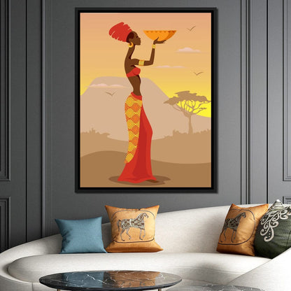 African Offering Canvas Wall Art