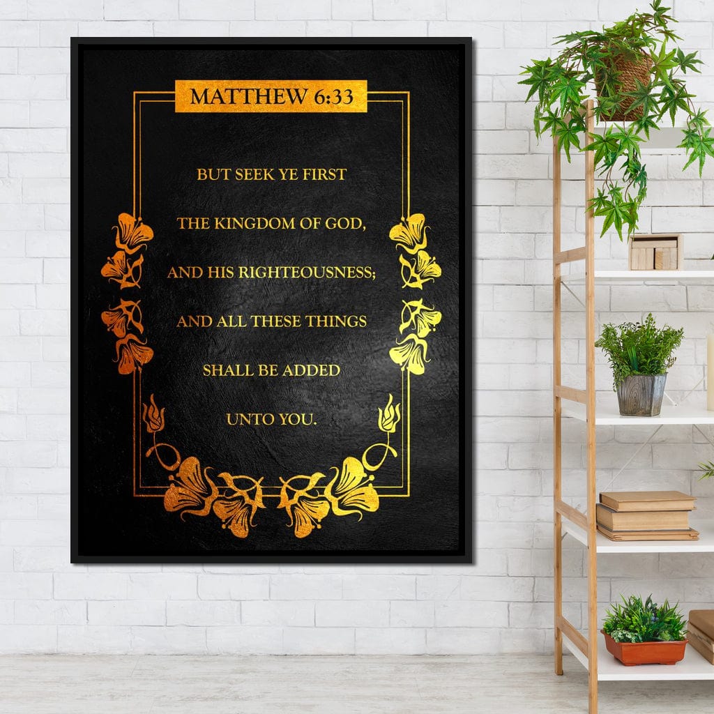 Matthew 6:33 Canvas Wall Art
