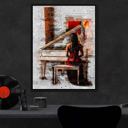 Elegant Sounds Sketch Art Canvas Wall Art