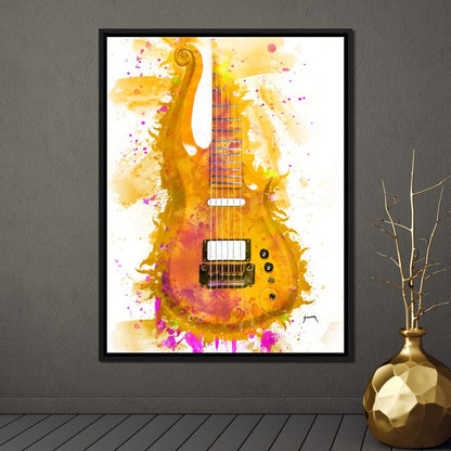 Prince's Guitar Canvas Wall Art