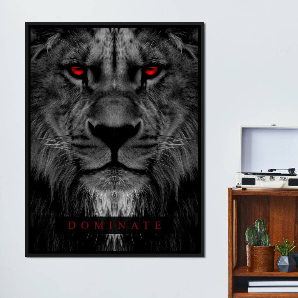 Dominate Lion Canvas Wall Art