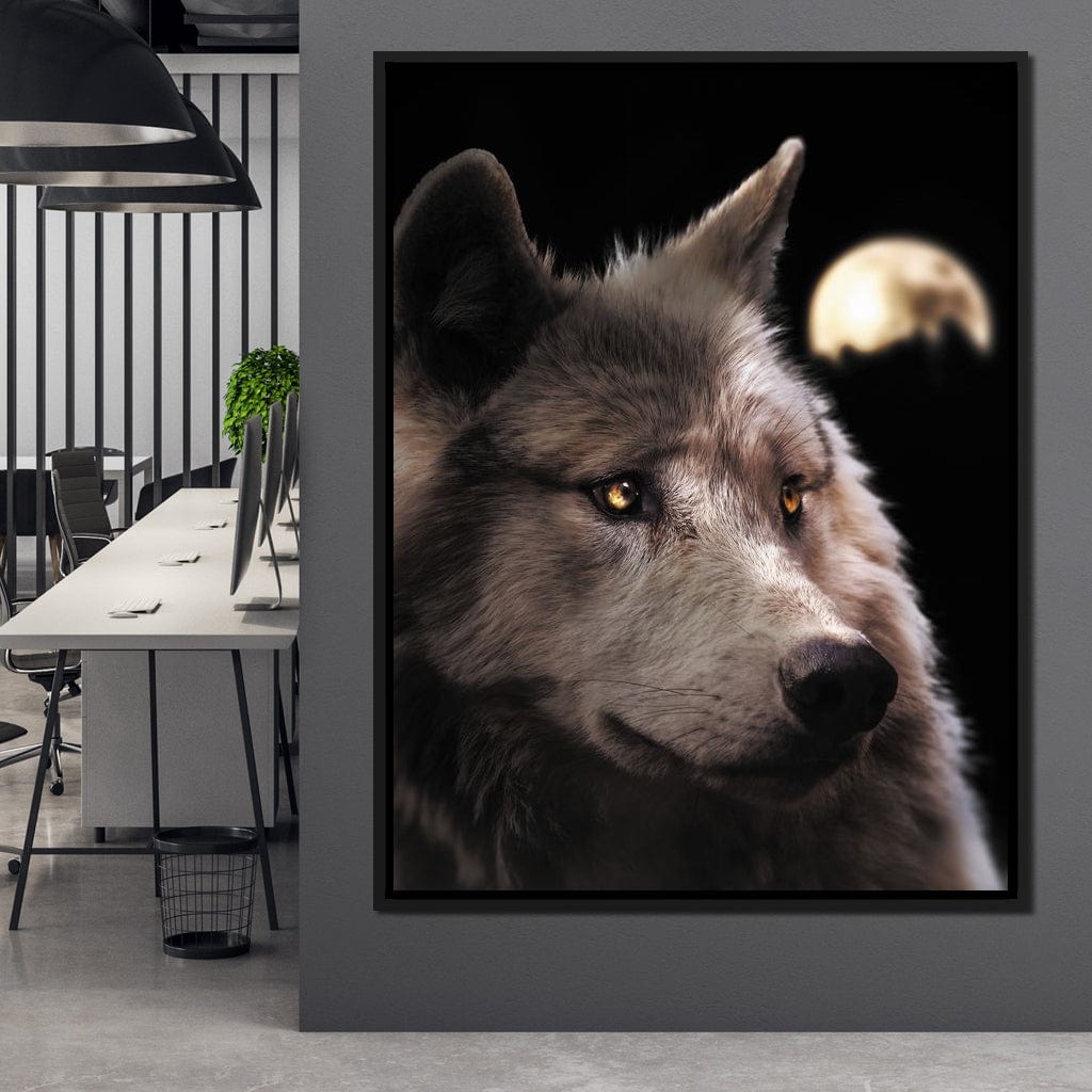 Wolf Moon Canvas Wall Art