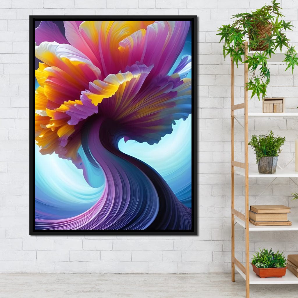 Flower Splash Art Canvas Wall Art