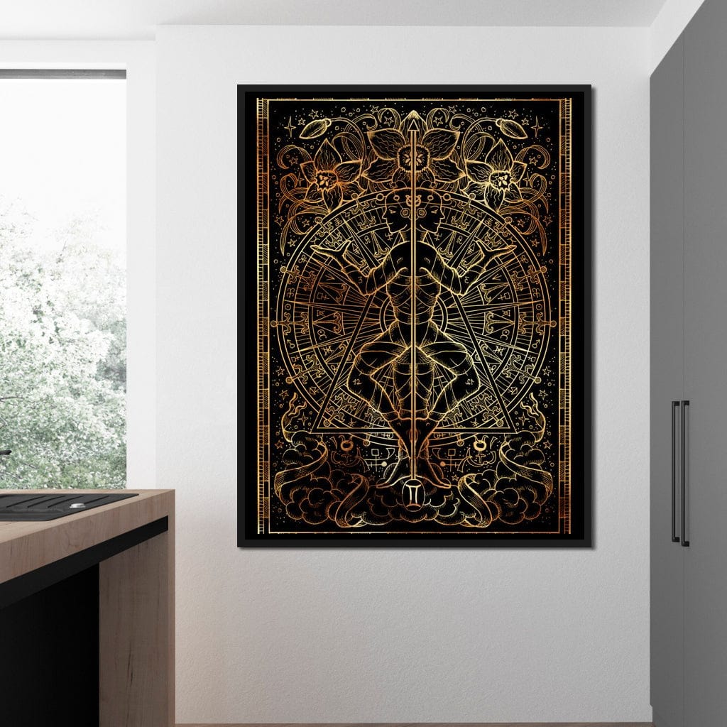 Zodiac sign Gemini Canvas Wall Art