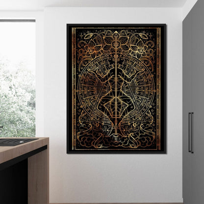 Zodiac sign Gemini Canvas Wall Art