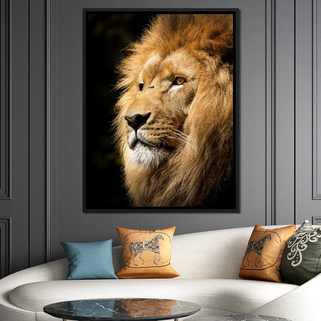 Lion View Canvas Wall Art