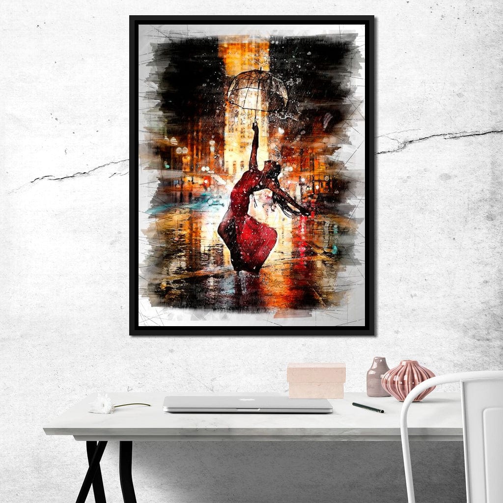 Rainy Night Dance Canvas Wall Art