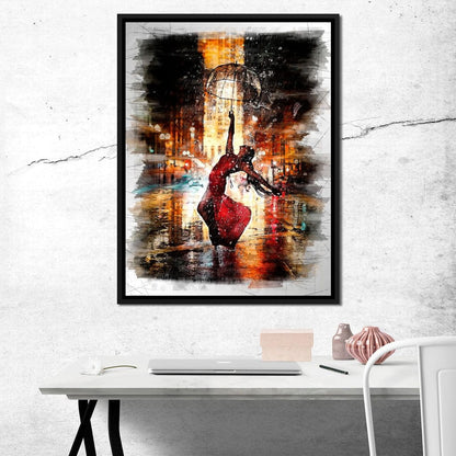 Rainy Night Dance Canvas Wall Art