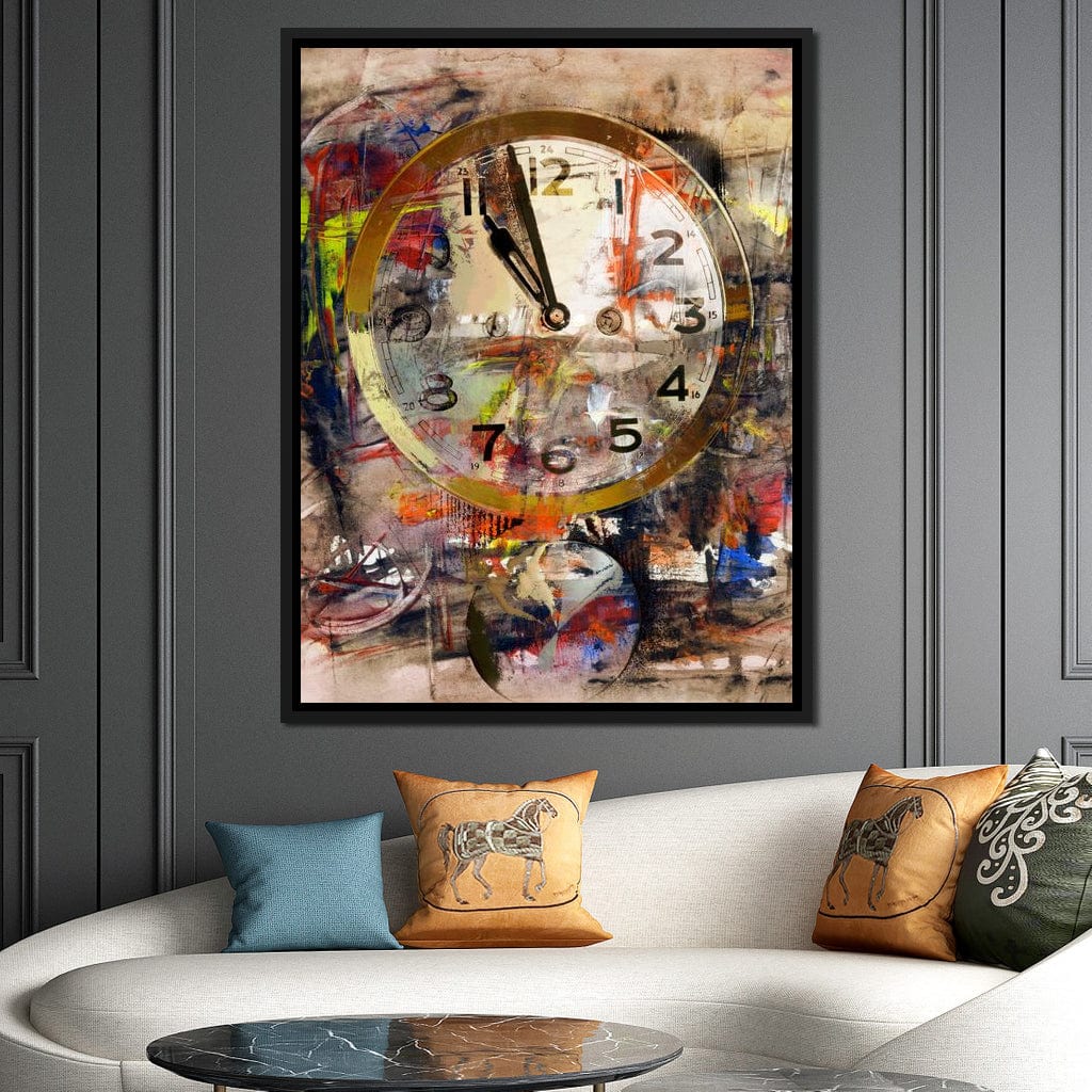 Art Clock Canvas Wall Art