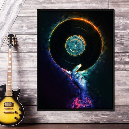 Neon Vinyl Canvas Wall Art