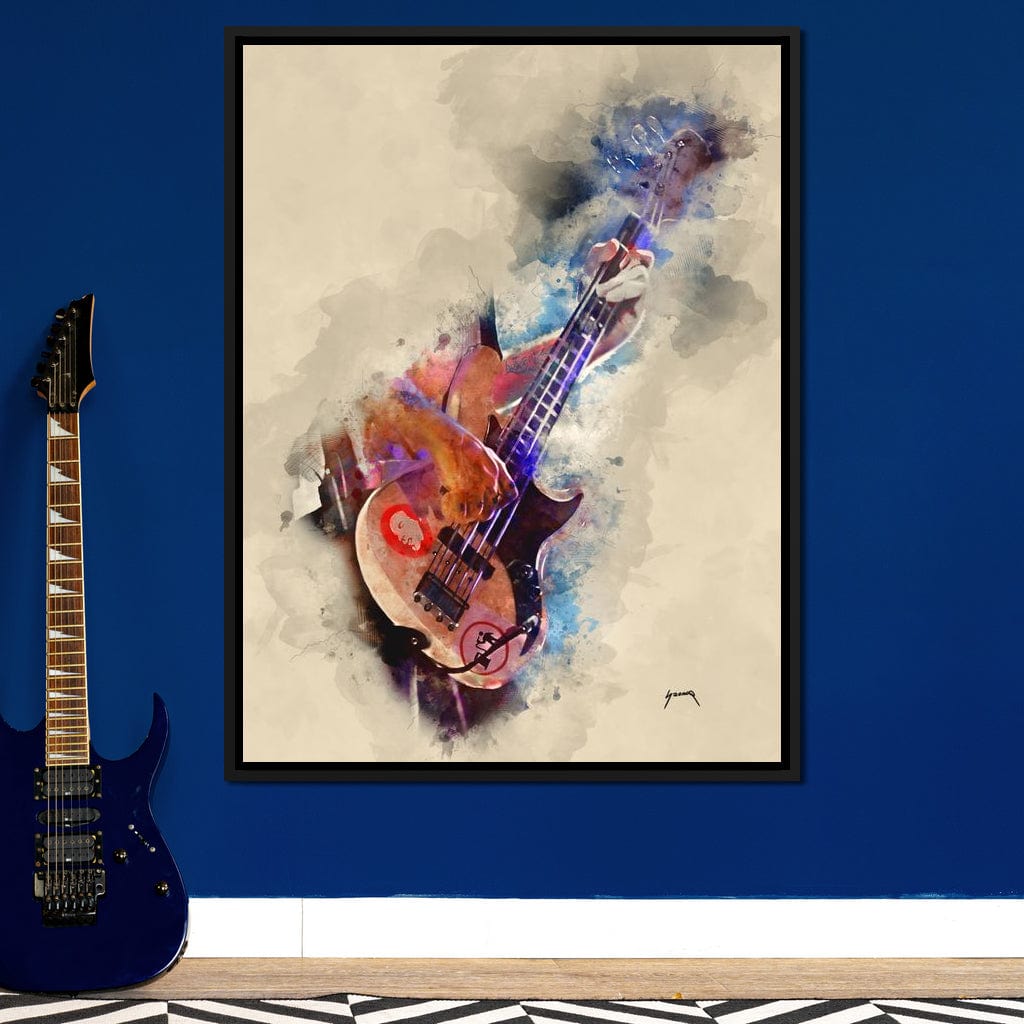Flea's Bass Guitar Canvas Wall Art