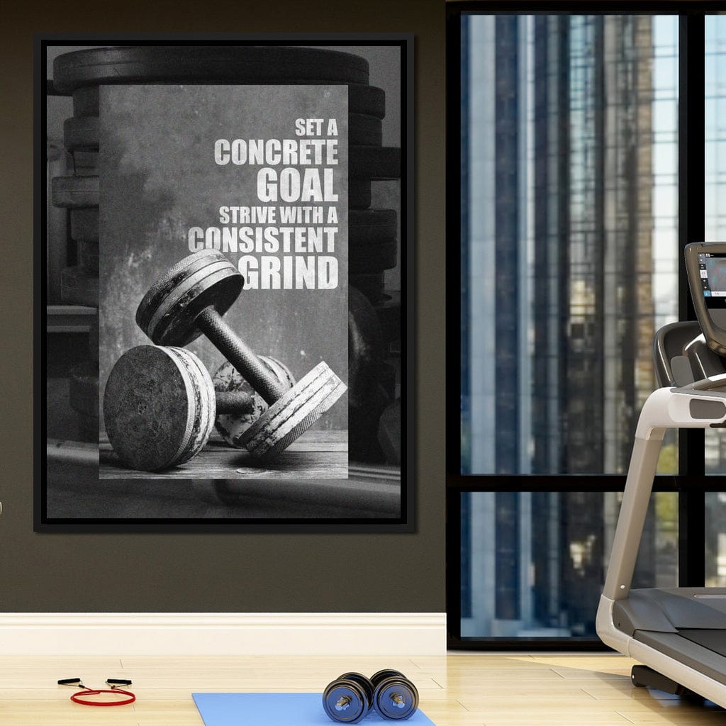Concrete Goal Consistent Grind Canvas Wall Art