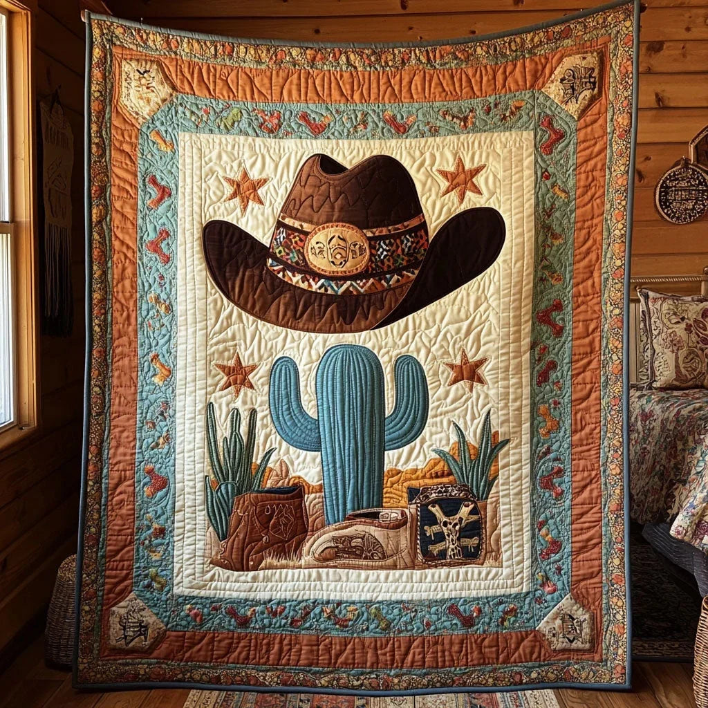 Cactus Spirit Quilt Blanket