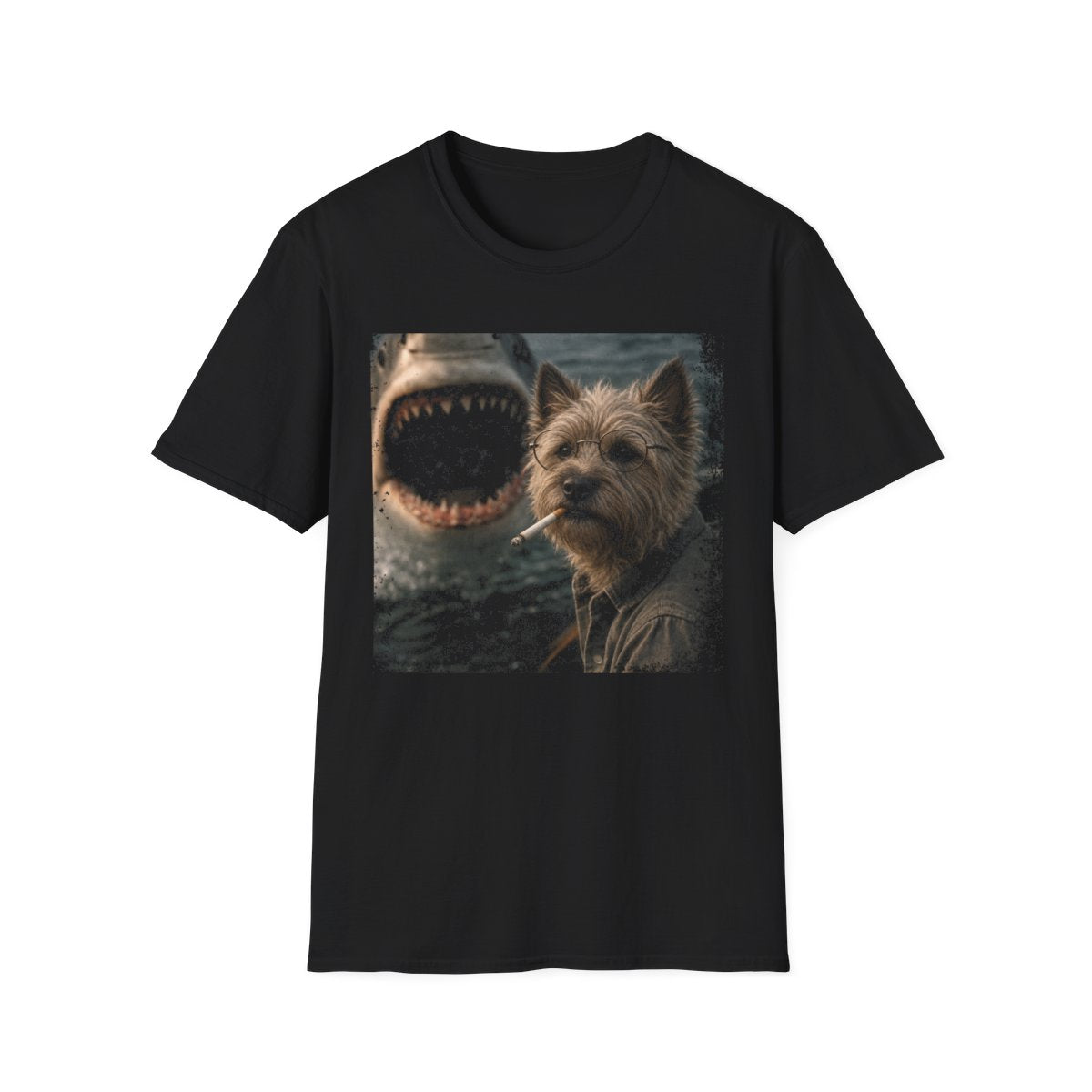 Cairn Terrier and Shark Tee