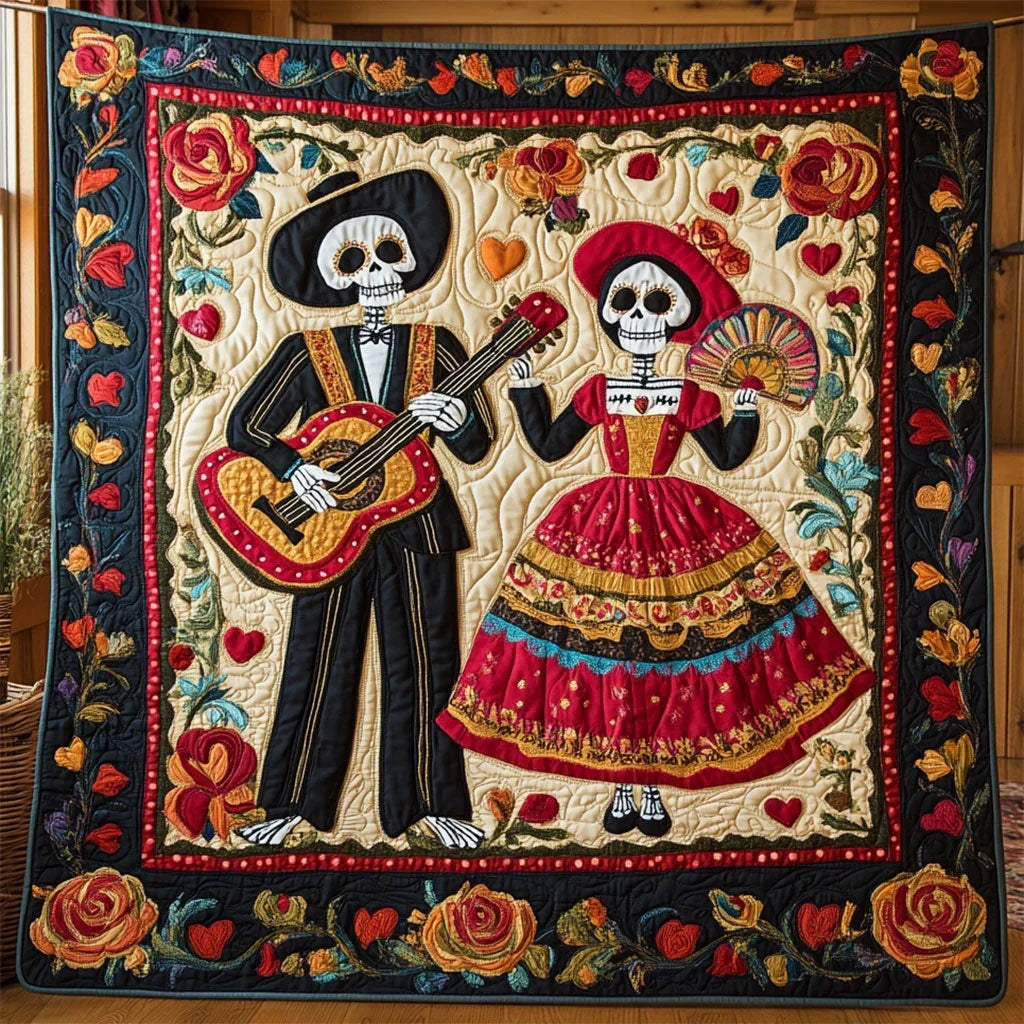 Calavera Quilt Blanket