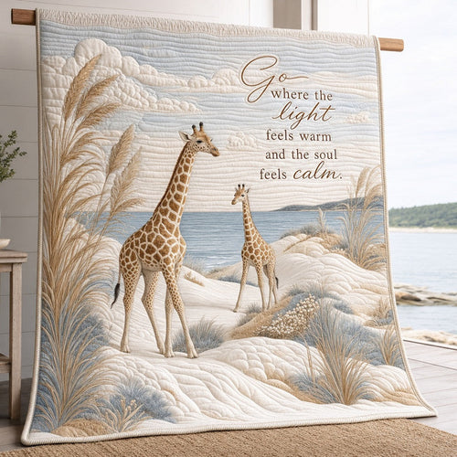 Calm Soul Quilt Blanket - Quilted Blanket by Wild and Way