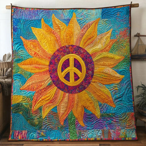 Calm Sunflower Quilt Blanket