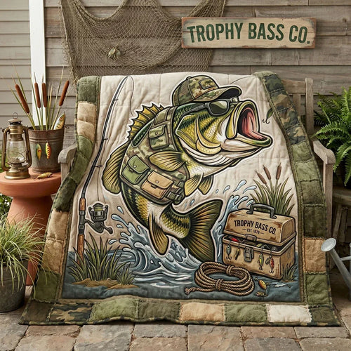 Camo Angler Adventure Quilt Blanket