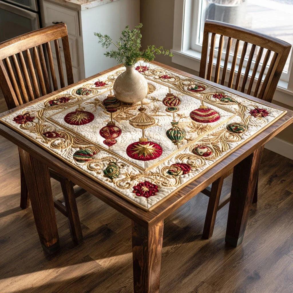 Candle Glow Quilted Table Topper
