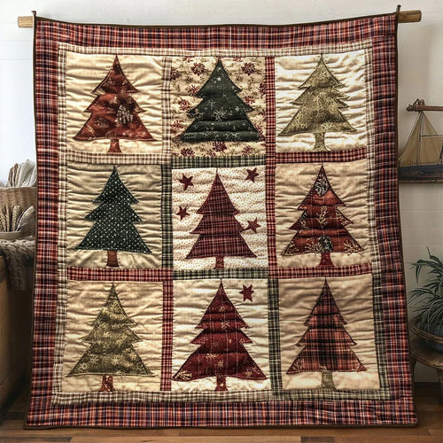 Candlelight Christmas Tree Quilt Blanket