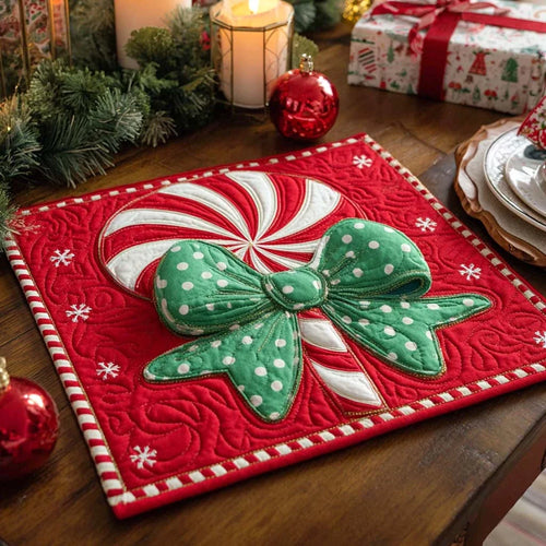 Candy Cane Wonderland Quilted Table Topper