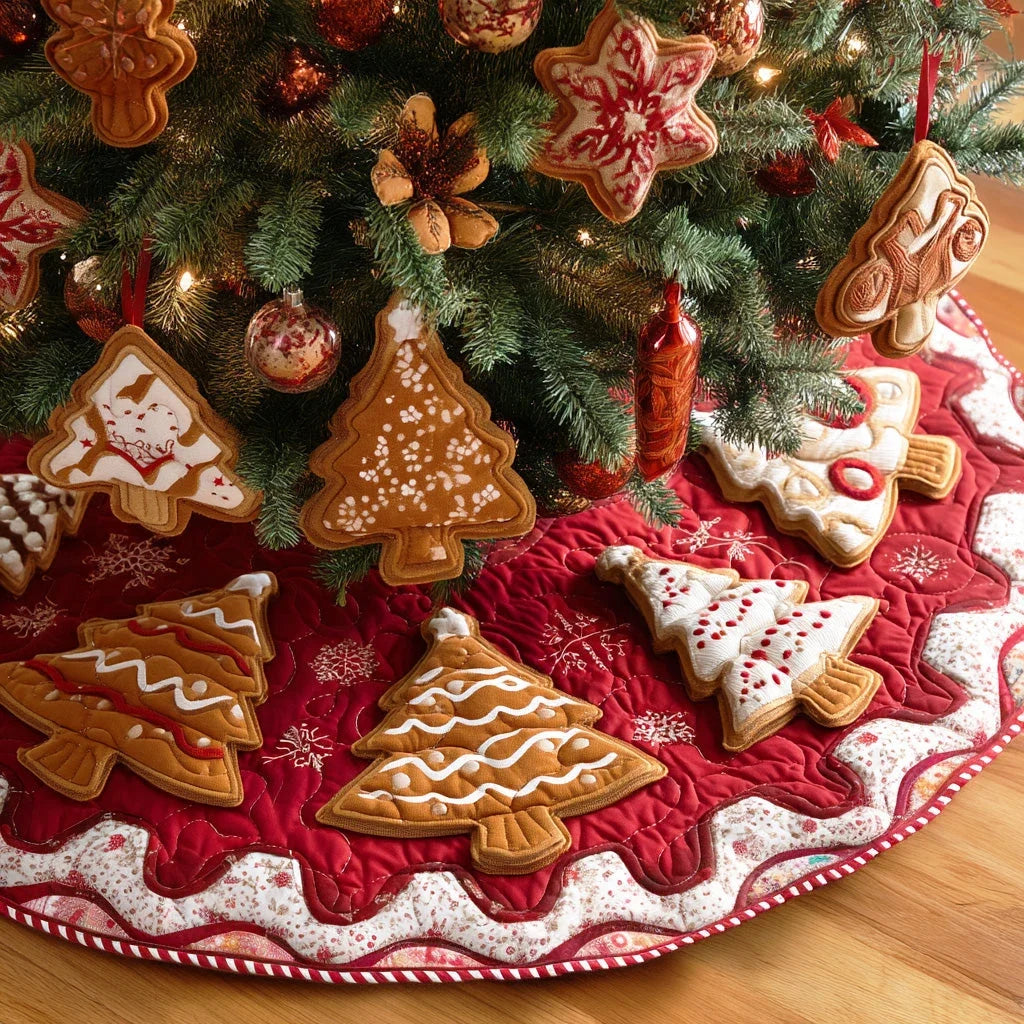 Candy Hearth Christmas Quilted Tree Skirt
