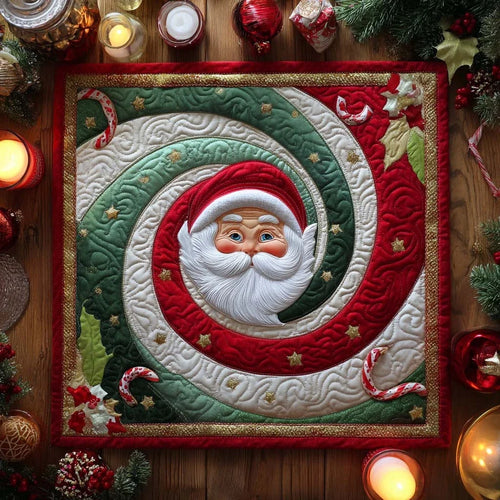 Candy Spiral Quilted Table Topper