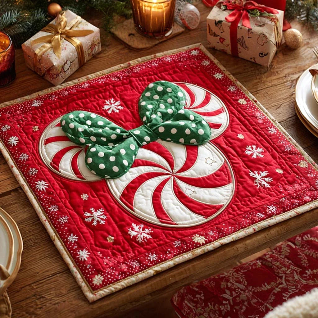 Candy Swirl Celebration Quilted Table Topper