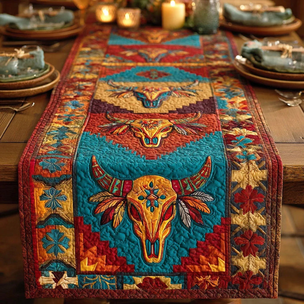 Canyon Skull Quilted Table Runner