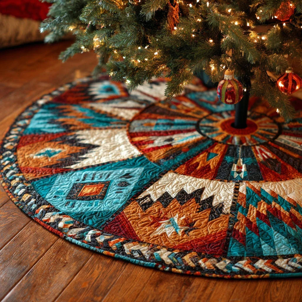 Canyon Spirit Christmas Quilted Tree Skirt