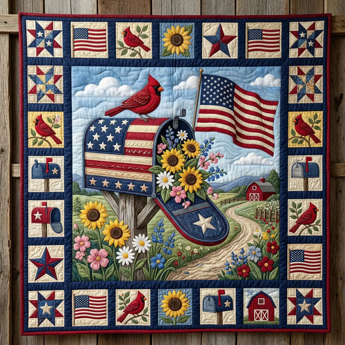 Cardinal America Quilt Blanket