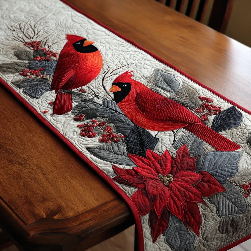 Cardinal Blessing Quilted Table Runner