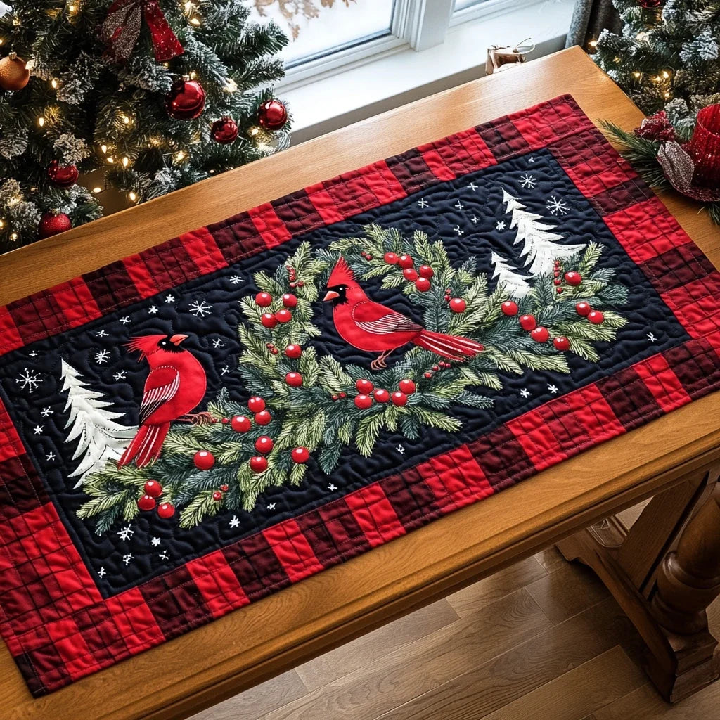 Cardinal Blessing Quilted Table Runner