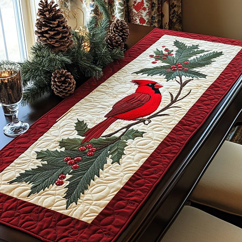 Cardinal Call Quilted Table Runner
