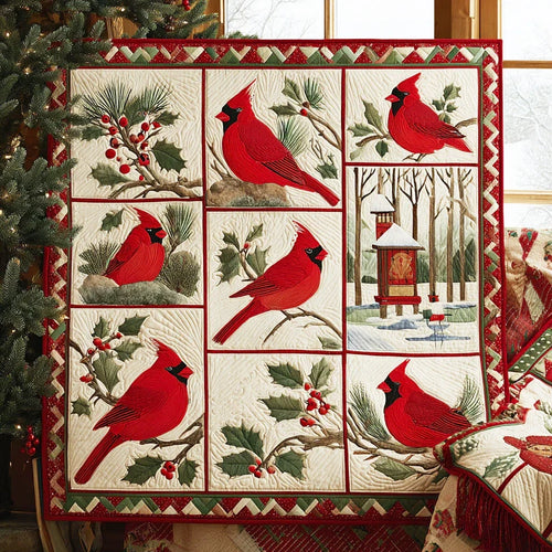 Cardinal Charm Quilt Blanket