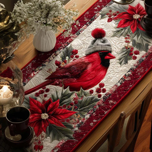 Cardinal Cozy Quilted Table Runner