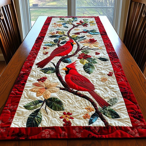 Cardinal Dream Quilted Table Runner