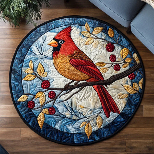 Cardinal Grace Quilted Round Mat