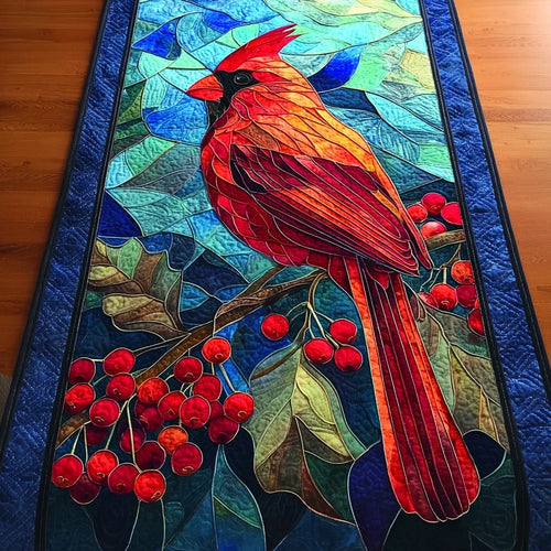 Cardinal Grace Quilted Table Runner