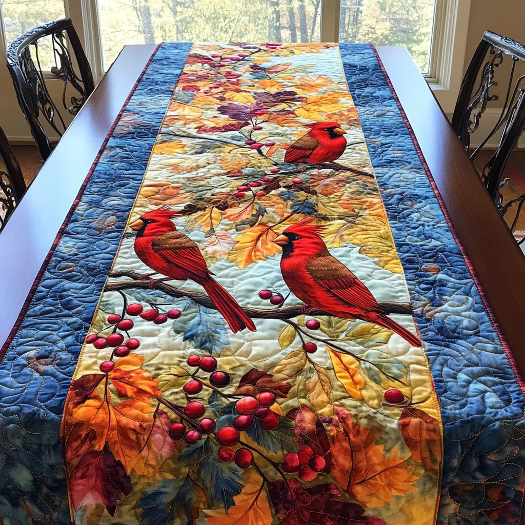 Cardinal Haven Quilted Table Runner