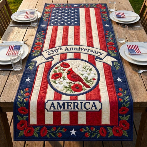 Cardinal Jubilee Quilted Table Runner