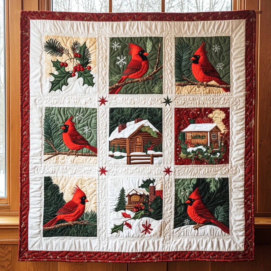 Cardinal Light Quilt Blanket