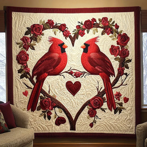 Cardinal Love Quilt Blanket