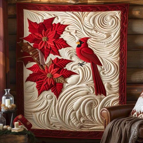 Cardinal Retreat Quilt Blanket - Quilted Blanket by Wild and Way
