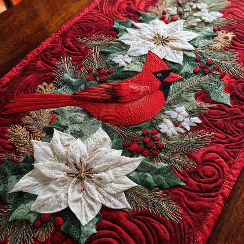 Cardinal Song Quilted Table Runner
