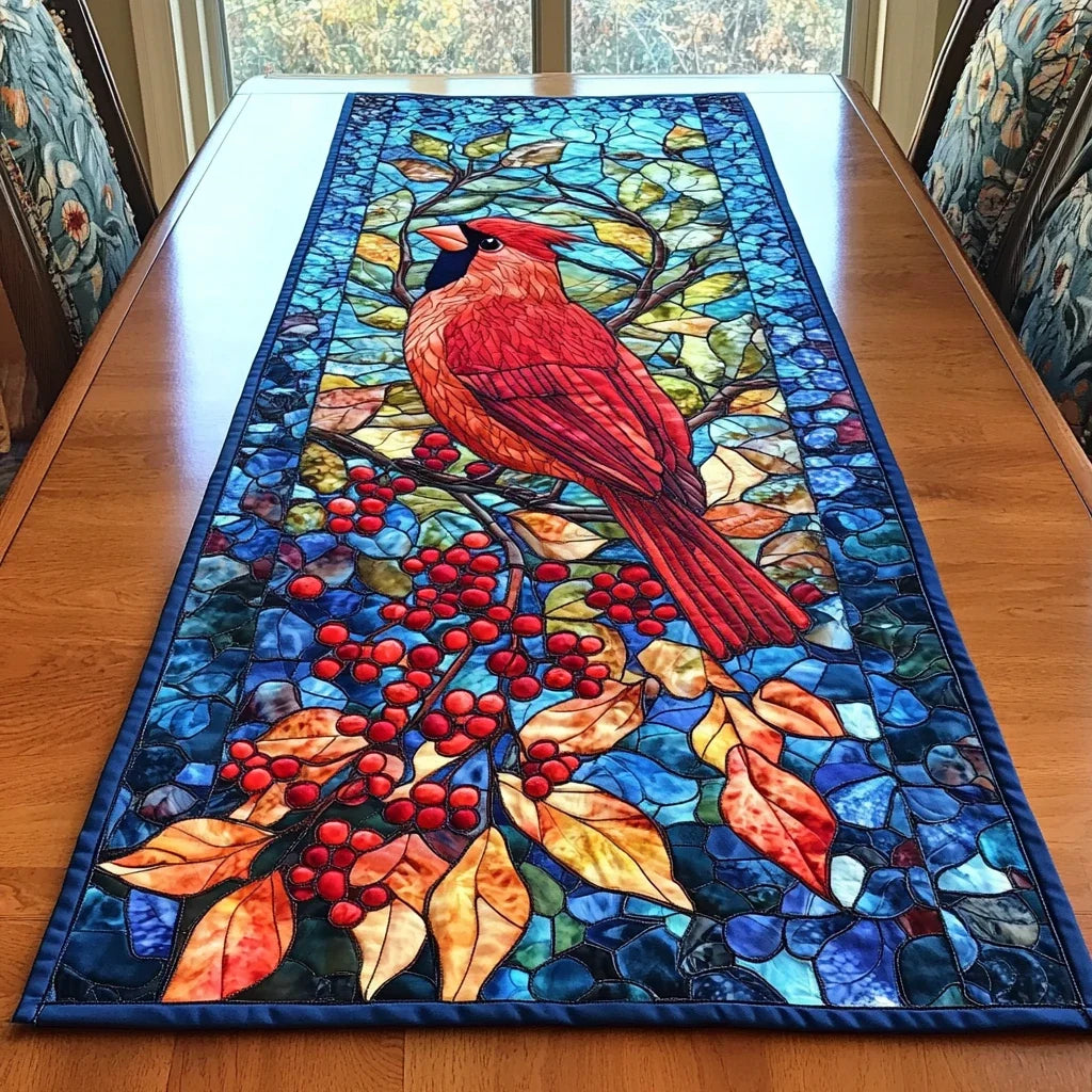 Cardinal Spirit Quilted Table Runner