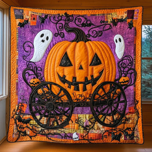 Carriage Of Cackles Quilt Blanket