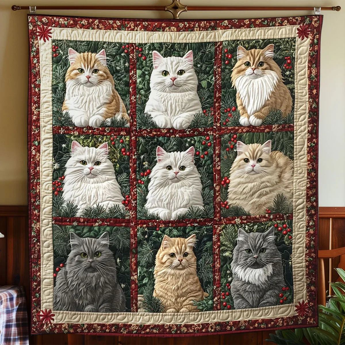 Cat Charm Quilt Blanket