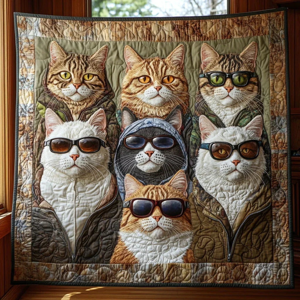 Cat Gangs Quilt Blanket