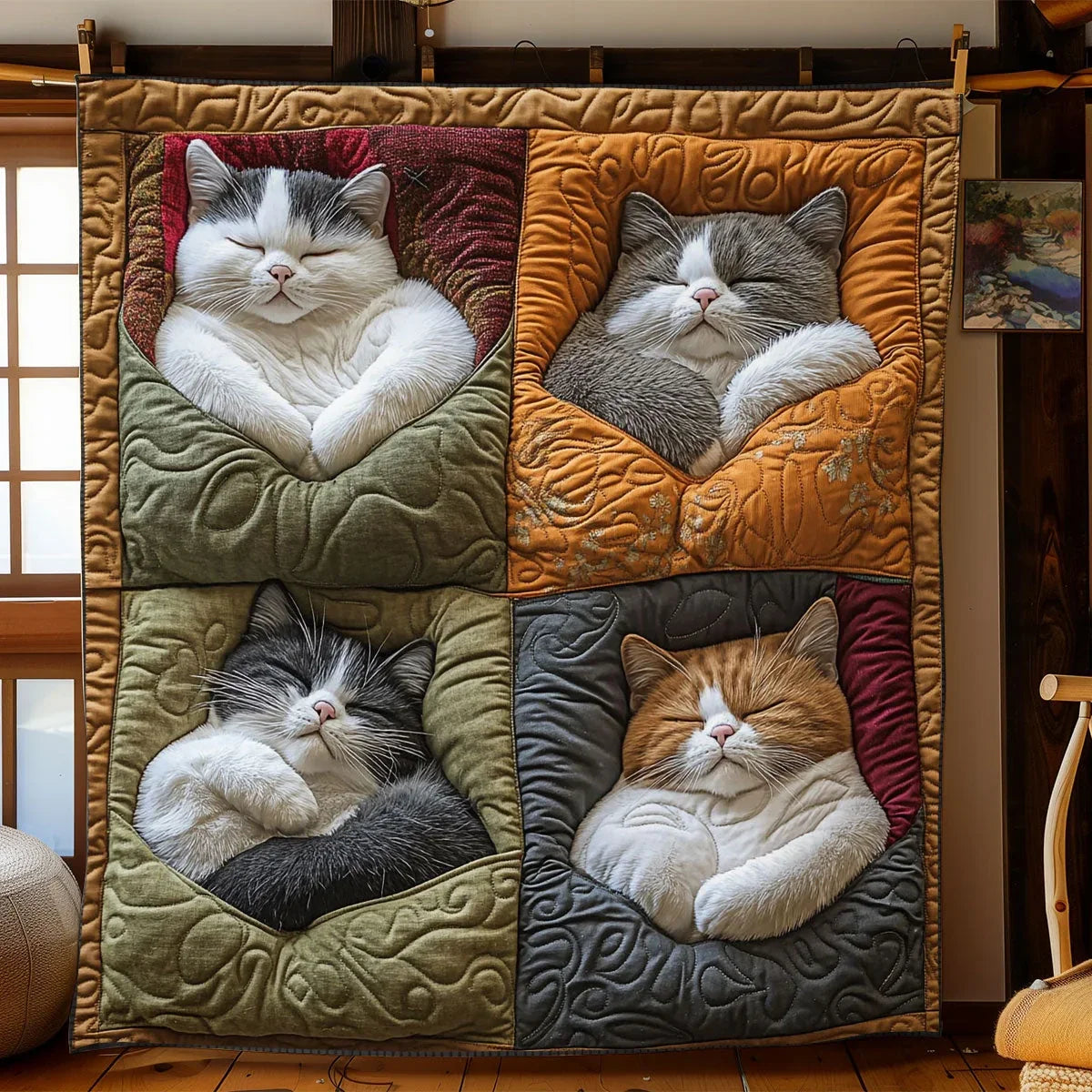 Cat Haven Quilt Blanket